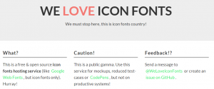 We love icon fonts: site para baixar ícones grátis